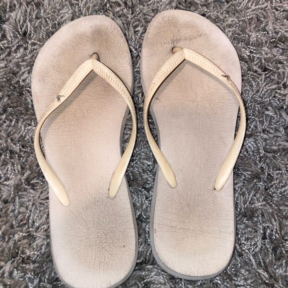 worn flip flops